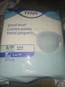 TENA Briefs Diapers 2 Pack of 12 Fits 22"-36" 55cm-92cm New Size S/P - Picture 1 of 4