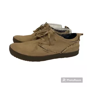 Scarpe sneakers casual comode Cushe Lax uomo 10 marroni tela stringate punta tonda - Foto 1 di 12