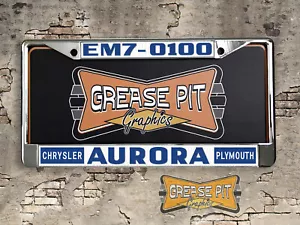 Aurora Chrysler Plymouth Seatle License Plate Frame - Picture 1 of 3