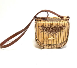 Holz Birkenrinde Damentasche Schultertasche Handtasche Umhängetasche Handmade - Bild 1 von 11