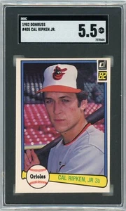 Tarjeta de novato Donruss Cal Ripken Jr 1982 radiocontrol #405 SGC 5,5 EX+ Orioles - Imagen 1 de 2