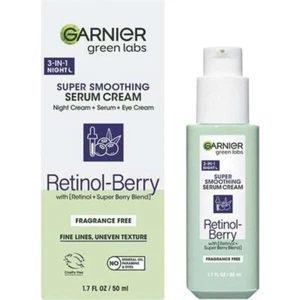 Garnier Green Labs Retinol Berry Night Serum Cream 1.7oz Paraben Free Vegan - Picture 1 of 3