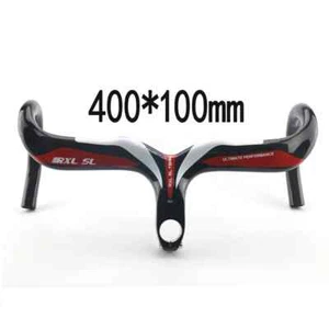 Integrated Carbon Bicycle Handlebar Road Race Bike Drop Bar 28.6mm 400/420/440mm - Picture 1 of 48