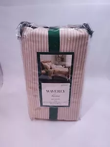 Waverly Home Polyester Gold Stripe Quilted King Size Bedskirt 15 Inch Drop - Picture 1 of 6