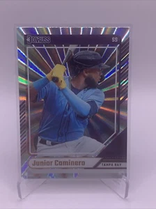 2024 Donruss Laser Parallel Card of Junior Caminero - Rays - Picture 1 of 2