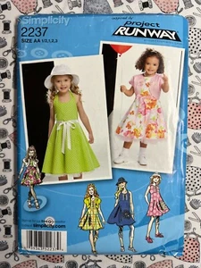 Simplicity Project Runway 2237 Toddlers or Child's Dress Bolero Hat Size 1/2-3 - Picture 1 of 2