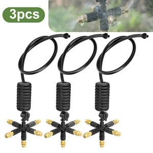 3pcs Water Mister Nozzles 5-way Misting Cooling System for Outdoor Garden - Picture 1 of 6