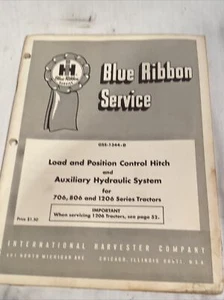 IH ""Cinta Azul"" Posición de Carga Auxiliar Hidráulico MANUAL GSS-1344 D - Imagen 1 de 7