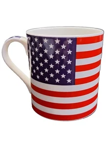 Home Essentials American Flag Coffee/Tea Mug Porcelain Star Stripe Patriotic - Picture 1 of 8