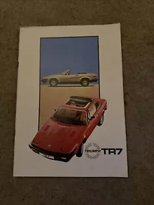 TRIUMPH TR7 Sports Car Sales Brochure 1981 Publication 3492 Vgc - Picture 1 of 4