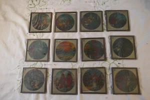 A set of Glass Magic Lantern Slides - 1 to 12 of the story Muta Bor - Arabia - Picture 1 of 15