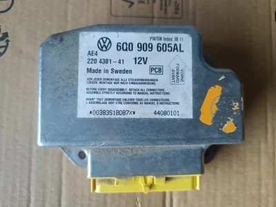 New Beetle Cabriolet calculateur VW Unité De Contrôle Airbag 6Q0 909 605 AL - Immagine 1 di 3