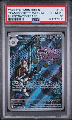 PSA 10 Gem Mint Team Rocket’s Weezing 2025 Destined Rivals 199/162 Pokemon Card - Image 1 of 2