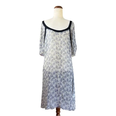 Ellin Ambé Whimsigoth Fairy Ethereal Silk Summer Sheer Dress Sz 12 Cottage Luxe - image 1 of 4