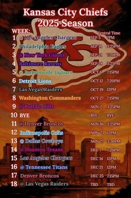 NFL 2025 Schedule Magnet 4x6 - Choose Your Team! - Image 1 of 4