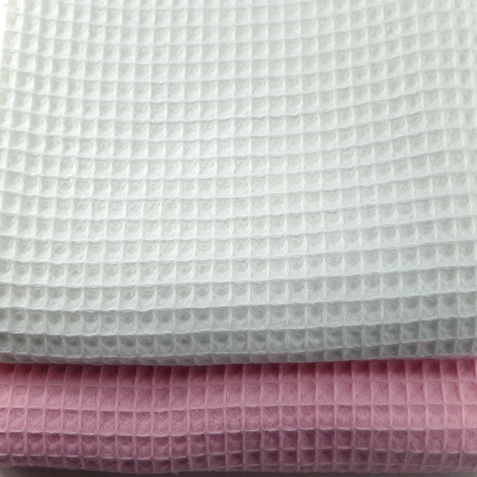 Waffelpique RESTSTÜCKE BW  weiss rosa   ÖkoTex Standard 100 / versch. Größen - Bild 1 von 2