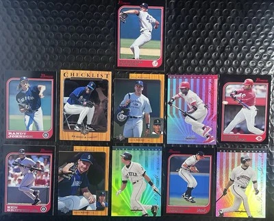 Lote de tarjetas de estrellas de béisbol de la década de 1990, Griffey Jr, ARod, Johnson, Rivera, Sanders, Jones Foto 1 de 4