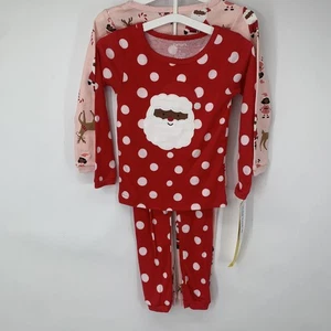 Set 2 Carter's Just One You Kleinkind Mädchen 2T Langarm Weihnachten Pyjama Set - Bild 1 von 6