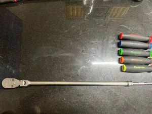 Snap On 1/2" Antrieb Dual 80 Technologie Soft Grip langer Griff Flex-Kopf Ratsche - Bild 1 von 11