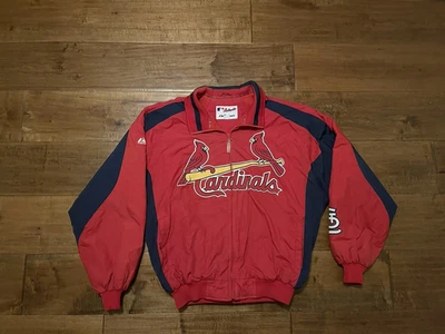 St Louis Cardinals MLB Baseball Majestic Dugout Jacket Coat - Men's Large - Image 1 of 4