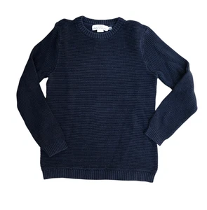 H&M LOGG Maglia Maglione Manica Lunga Uomo PICCOLO Pullover Blu - Foto 1 di 6