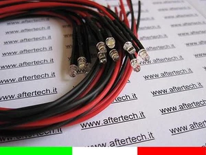 10 LED White 3mm 20.000mcd Wired 30cm With Resistance 12v with Cable A1B2 - Picture 1 of 1