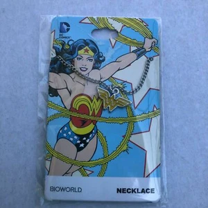 WONDER WOMAN LOGO Costume Necklace Jewelry DC Comics Vintage NIP - Picture 1 of 1