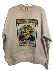 NY Yankees World Series Sweatshirt 1996 vs Atlanta Braves Original Men’s Size XL - Picture 1 of 2
