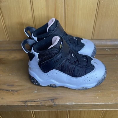 Jordan 6 Rings Shoes Toddler 6C Black White Basketball Casual DV3179-100 - Image 1 of 4