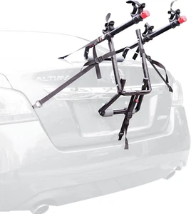 NEW Sports Deluxe 2-Bike Trunk Mount Rack Car Vacation Picnic River Mountain - Picture 1 of 9