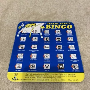 Tráfico Seguridad Coche Bingo Juego de Viaje Regal Juegos MFG Nº9172 1997 De Colección - Imagen 1 de 6
