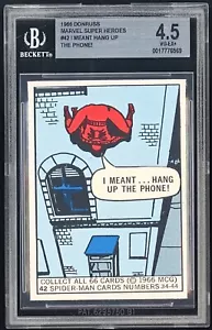 1966 Donruss Marvel Heroes SPIDER-MAN Rc Rookie BGS 4.5 Graded 1st Appearance - Picture 1 of 2