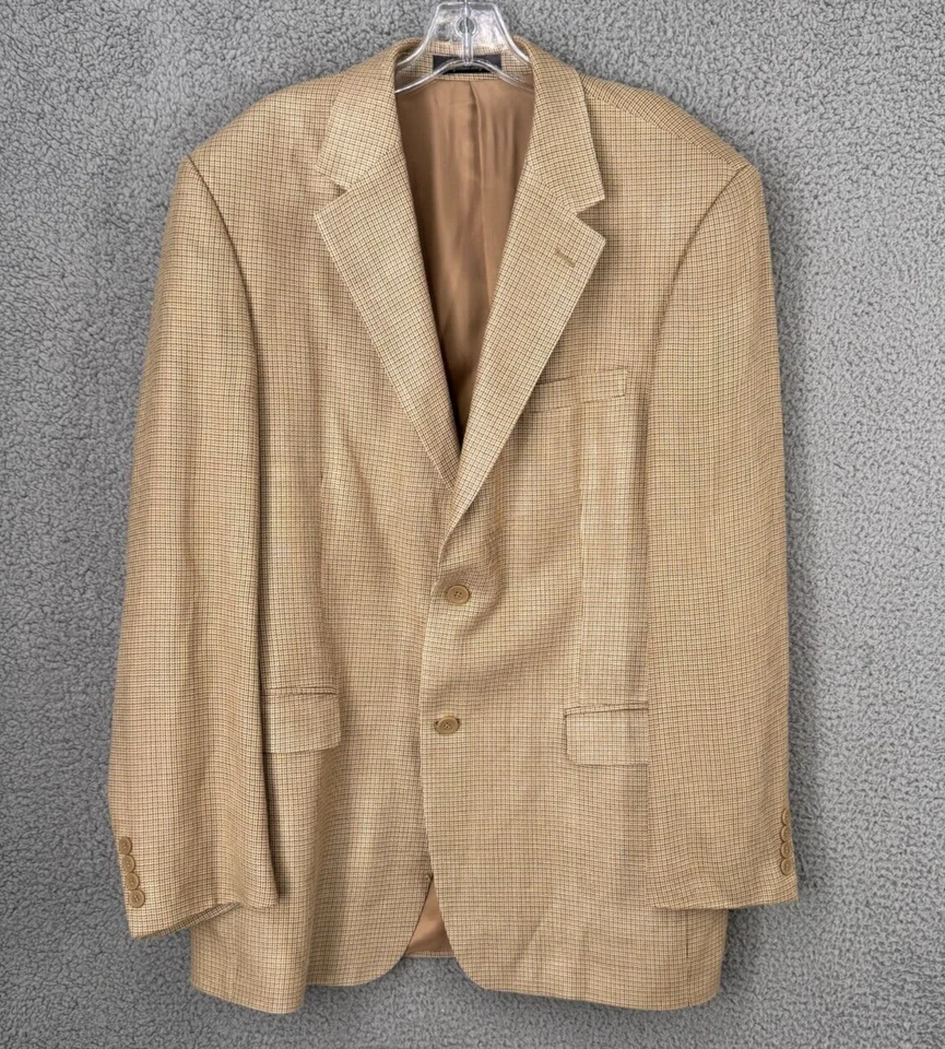 Blazer Gianfranco Ruffini Para Hombres 40L Tostado Uñas Seda Abrigo Deportivo Traje Chaqueta Foto 1 de 4