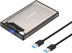 💚CUSTODIA ESTERNA HARD DISK 2.5" BOX SATA 3 HDD HD SSD USB DISCO RIGIDO UASP - Foto 1 di 12