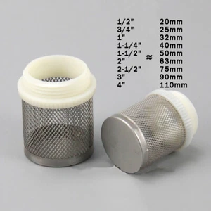 Strainer-Suction and Sump Filter, Stainless Steel Mesh 1/2" ~ 4" Nylon Threads - Picture 1 of 6