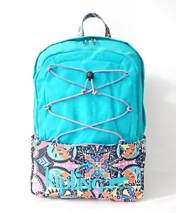 NWT Kipling Monaghan Large Bungee Laptop Backpack Cool Turquoise - Picture 1 of 1