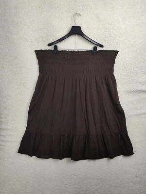 Женская юбка INC International Concepts 1X коричневая 100% нейлон оборка собранная в рюш мини - Изображение 1 из 4