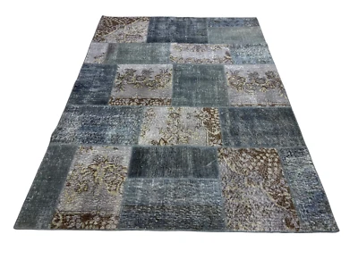 Turkish Patchwork Rug , Gray carpet, Area Rug - Image 1 of 3