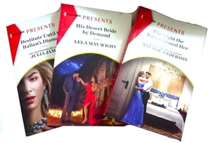 Harlequin Presents paper book lot of 3 King claimed Desert Bride Italian's Diamo - Imagen 1 de 1