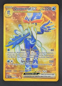 Pokemon Quaquaval ex 273/193 Gold Secret Rare Paldea Evolved - Picture 1 of 2