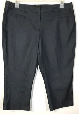 Atención, Mujer Talla 16 Corte Moderno, Capris, Lavado Oscuro Look Vaquero, Elástico, Foto 1 de 4