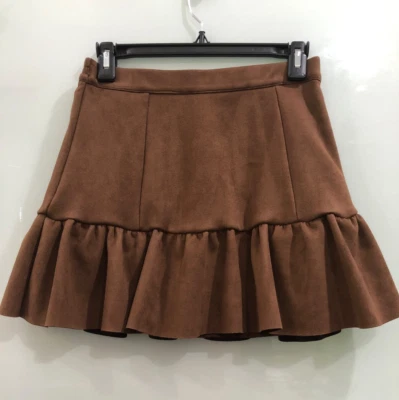 Юбка без застежек Janie and Jack The Sueded с оборками выше колена для девочек размер 12 - Изображение 1 из 4