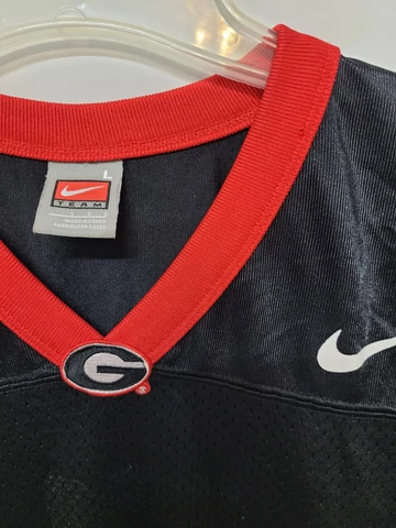 Nike Team Jersey Football University Of Georgia Bulldogs Black Men's Size L Cover