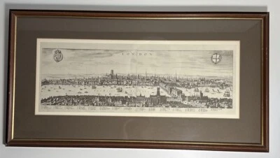 "Imagen de 19""x7"" River Thames Old London Bridge isabelino Merian 1612 impresión (copia)" Foto 1 de 4