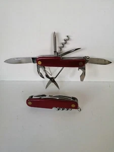 COLTELLO 8 USI ACCIAIO CON MANICO BORDO' FORBICI ANNI '80 - Bild 1 von 4