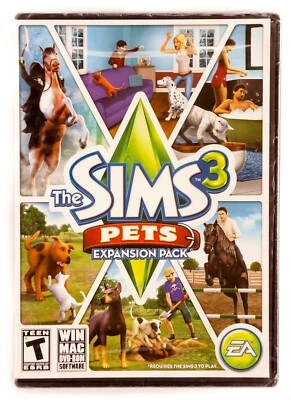 The Sims 3 Pets Expansion Pack, WIN MAC DVD -ROM Software, Rated T, New & Sealed - Image 1 of 4