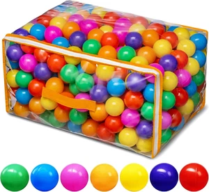 Ball Pit Balls for Baby and Toddler Phthalate Free BPA Free Crush Proof Plastic - Picture 1 of 12