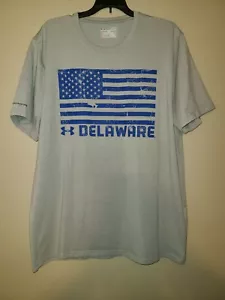 Under Armour HeatGear Charged Delaware American Flag Mens XL T-Shirt - Picture 1 of 7