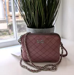Dolce&Gabbana Lily Glam Pink Quilted Leather Small Crossbody Bag RRP £895.00 - Picture 1 of 8
