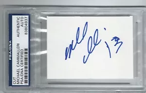 MIKE CAMMALLERI SIGNED EDMONTON OILERS CUT AUTOGRAPH PSA/DNA AUTHENTICATED - Picture 1 of 1